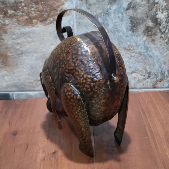 Vintage Metal Elephant Hammered Copper Water Can - Picture 15 of 15